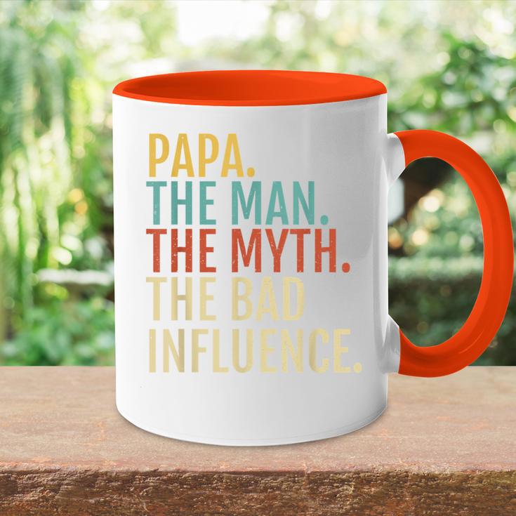 Papa-Der Mann-Mythos Schlechter Einfluenz Tasse Zweifarbig