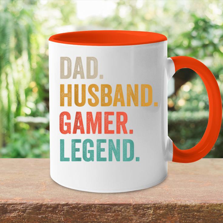 Papa Ehemann Gamer Legendideospielspieler Gaming Dad Tasse Zweifarbig