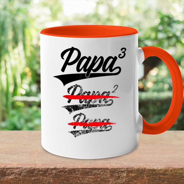 Papa Hoch 3 Kinderder Wernder Papa German L Tasse Zweifarbig