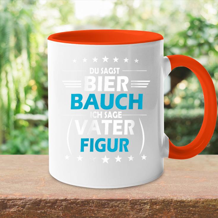 Papa Spruch Bier Lustig Geschenkatertag Bierbauchater Mit-Ausschnitt Tasse Zweifarbig