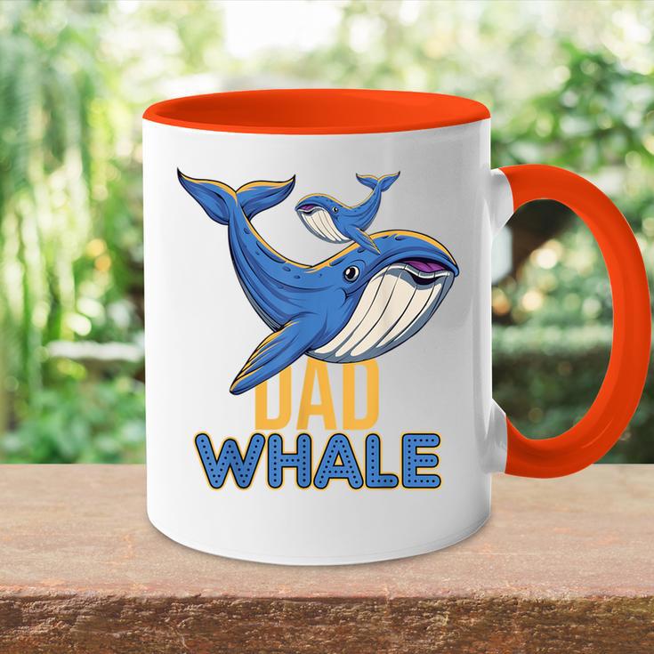 Papa Wal Passend Familien Stamm Geschenk Wal Tasse Zweifarbig