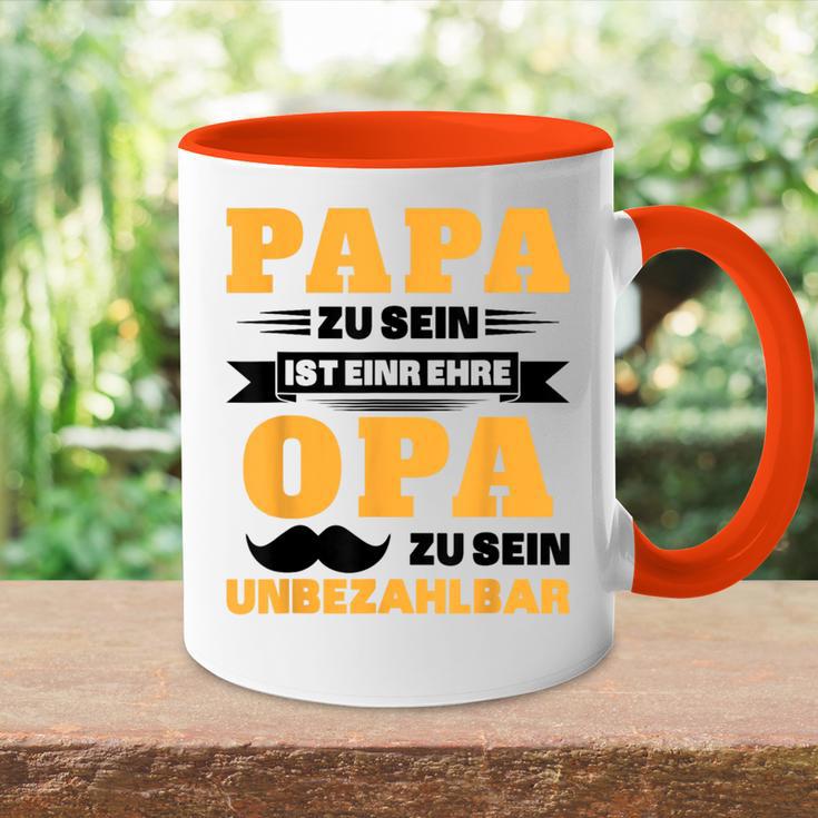 Papa Zu Sein Ist Eine Ehre Opa Zu Sein Unbezahlbar Tasse Zweifarbig