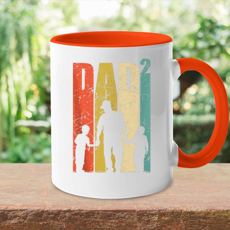 Papa Zwei Soehne Zweifacherater Tasse Zweifarbig