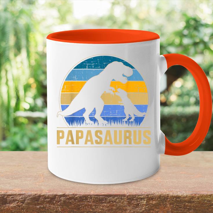 Papasaurus Für Papa Zumatertag Weihnachten Geburtstag Tasse Zweifarbig