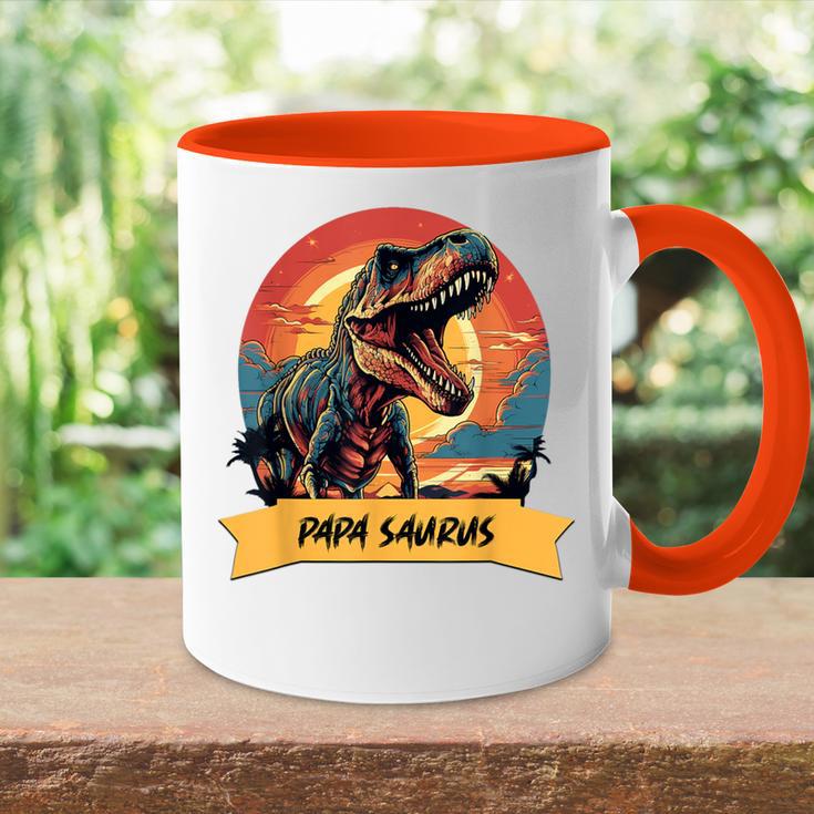 PapasaurusRex Dinosaurier Papa Saurus Grandpapa Tasse Zweifarbig