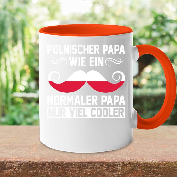 Polnischer Papa Polenateratertag Pole Polnisches Tasse Zweifarbig