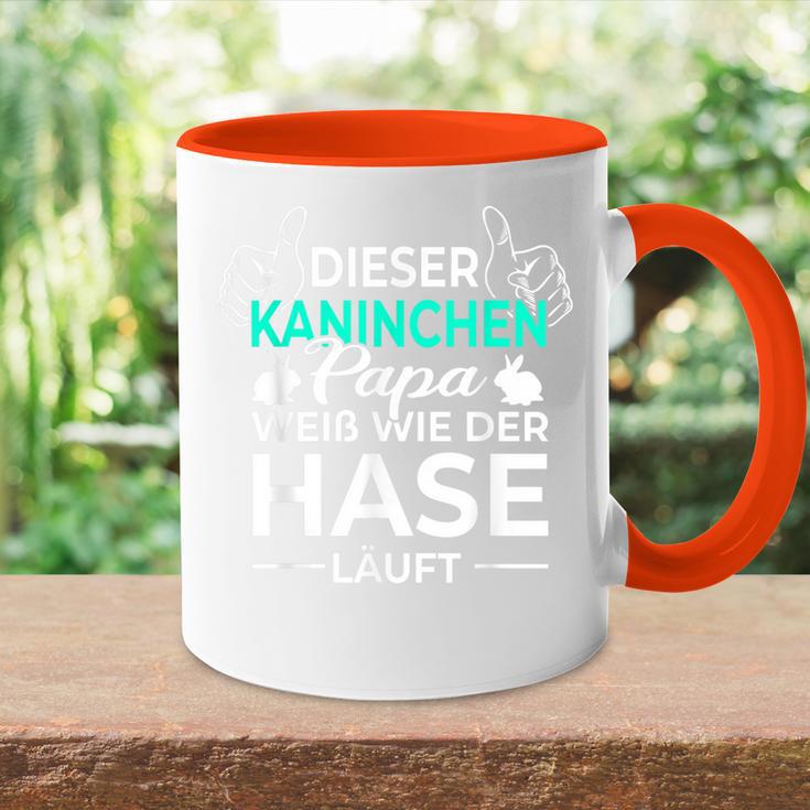 Rabbit Diese Rabbit Papa Weiß Wie Der Rabbit Laufen Tasse Zweifarbig