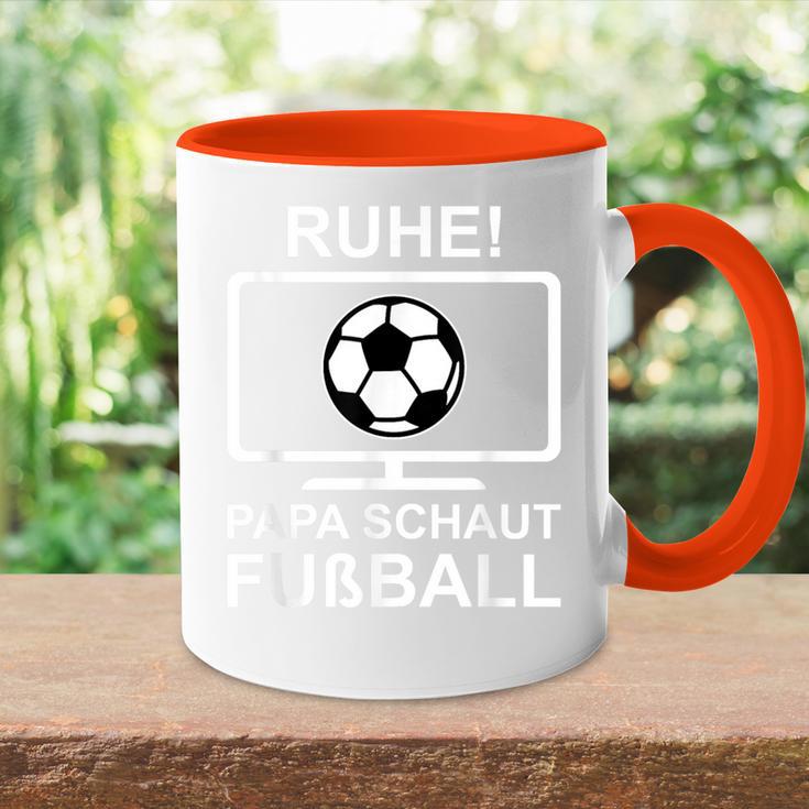 Ruhe Papa Schaut Football Tasse Zweifarbig