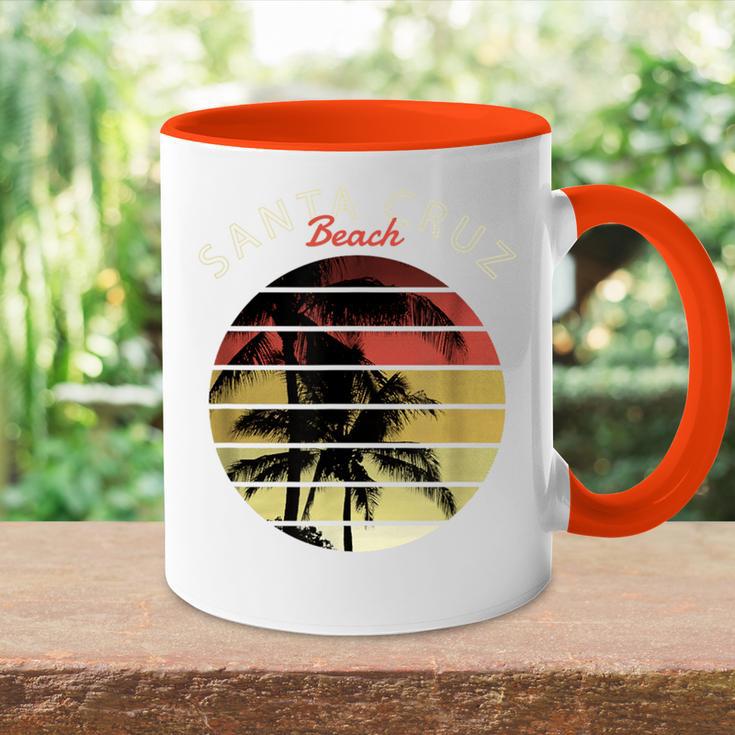 Santa Cruz Ca California Surfer 70S 80S Retro Tasse Zweifarbig