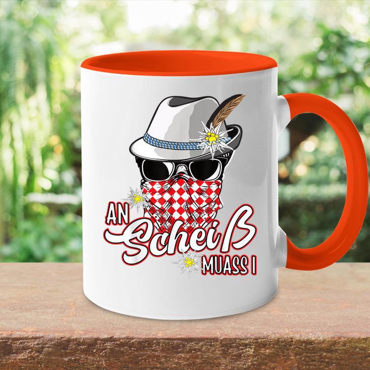 An Scheiss Muas I Hirsch Muass Grantln Bavarian Grantler Tasse Zweifarbig