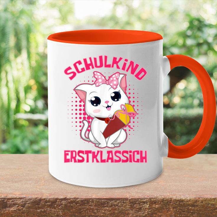 Schulkind Erstklassig Katz Tasse Zweifarbig