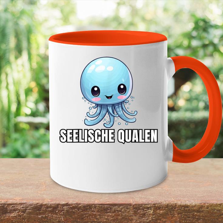 Seelische Qualen Seelische Quallen Lustiges Tasse Zweifarbig