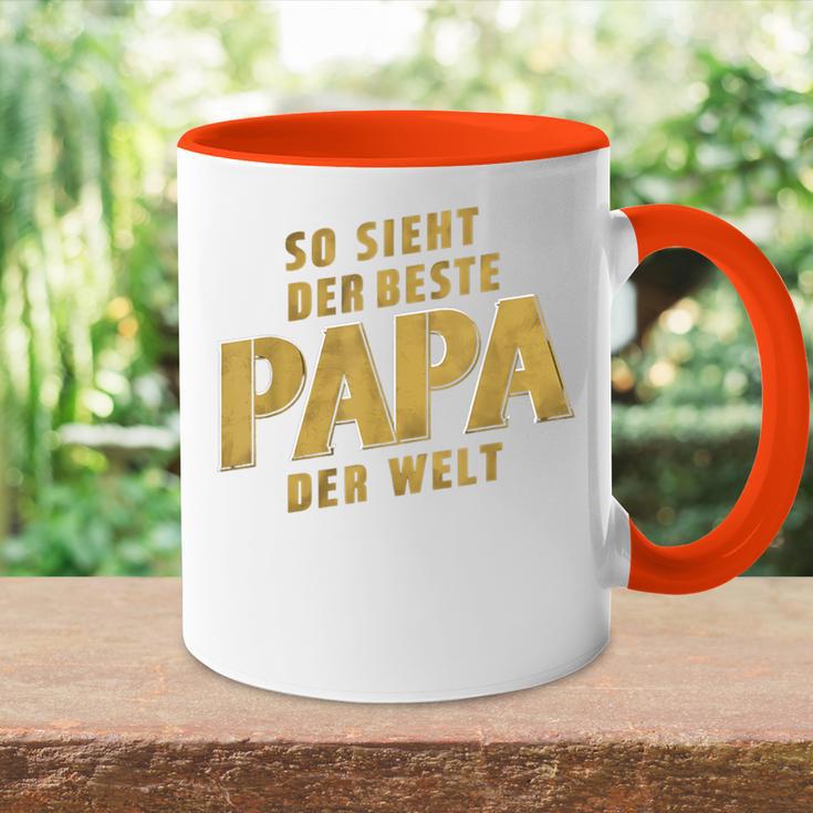 So Sieht Der Beste Papa Der Weltatertags -Atertag Opa Tasse Zweifarbig