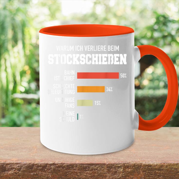 Stockschießen Eisstock Stockschütze Eisstockschießen Tasse Zweifarbig