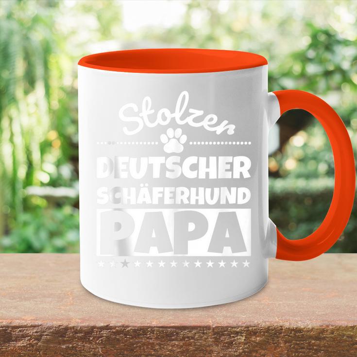 Stolzer Deutscher Schäferhund Papa Tasse Zweifarbig