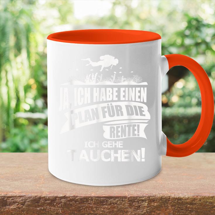 Taucher Rentner Spruch Plan Für Die Rente Ist Tauchen Tasse Zweifarbig