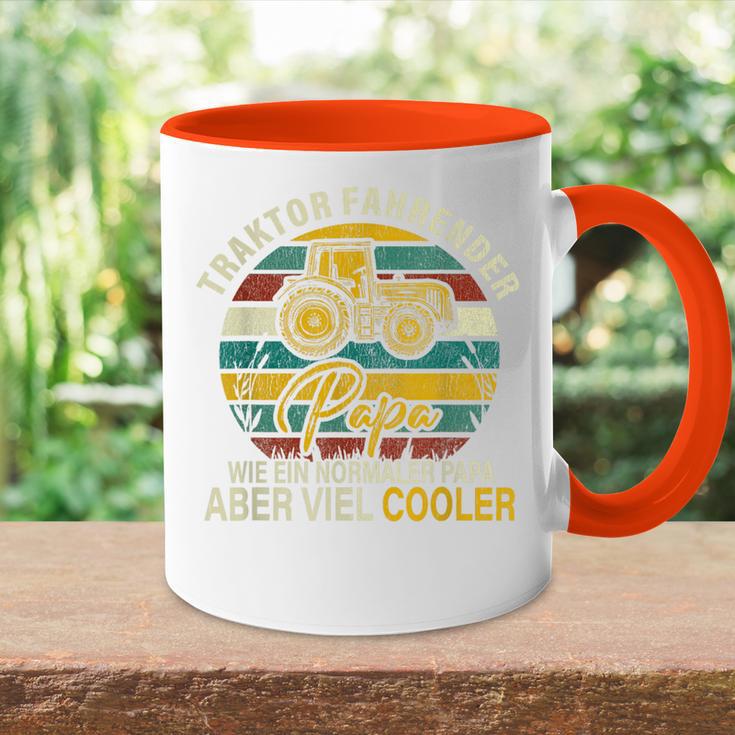 Traktor Driving Dad Cool Farmer Tasse Zweifarbig