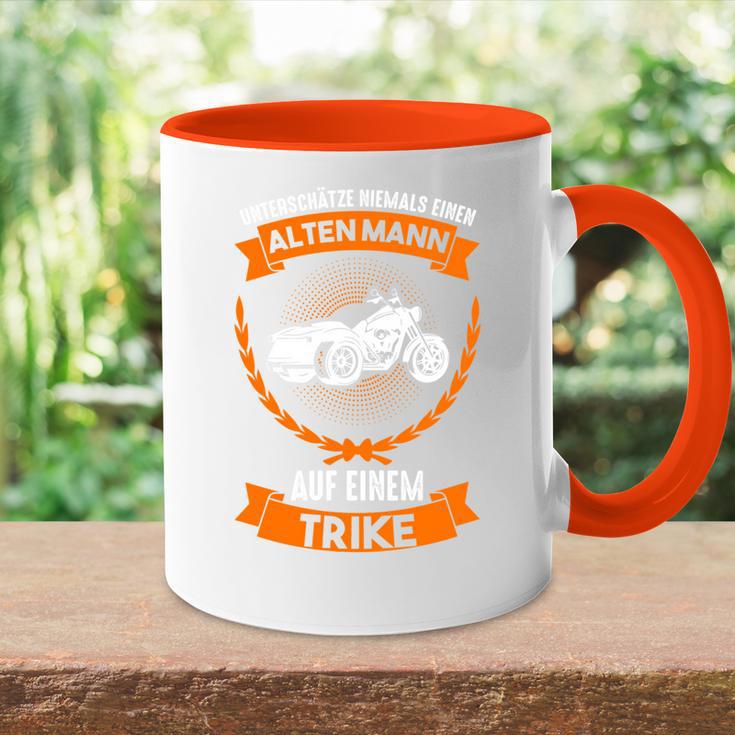 Trike Motorcycle Grandpa Dad Motorcycle Rider Biker Tasse Zweifarbig