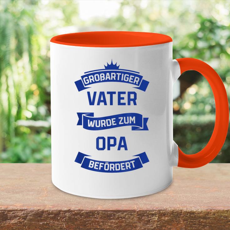 Vater Opa Papa Wird Zum Opa Befördert Ii Tasse Zweifarbig