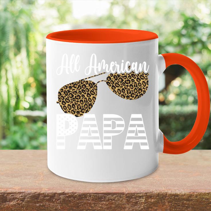 Vatertag Alle Amerikanischen Papa Leopard Sonnenbrillen Tasse Zweifarbig