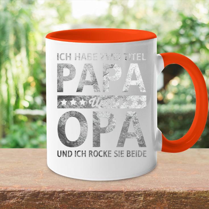 Vatertag Opa Geschenk Dad Ich Habe Zwei Titel Papa Und Opi Tasse Zweifarbig