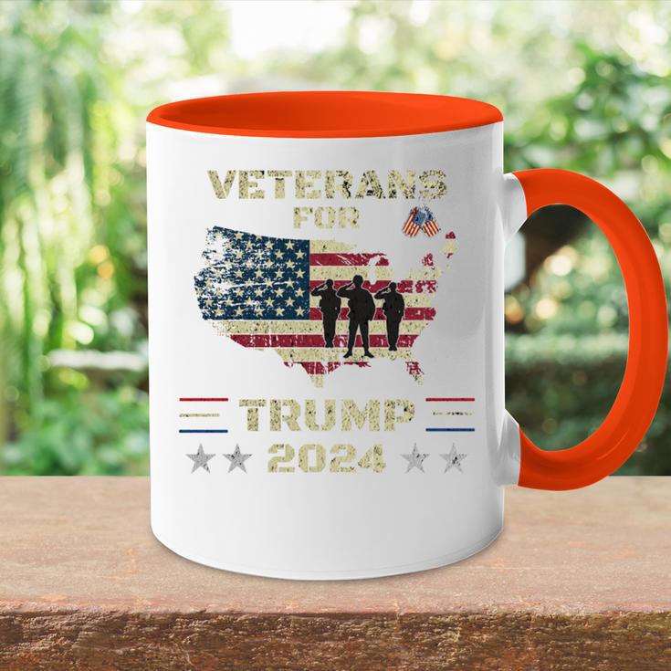 Veteranen Für Die Wahl Zur Amerikanischen Flaggeon Trump 2024 Papa Opa Tasse Zweifarbig