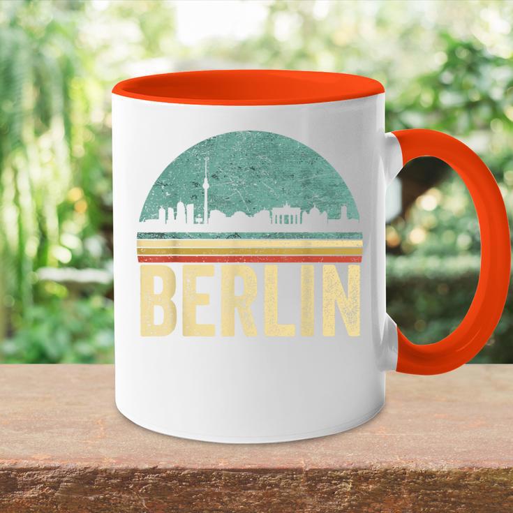 Vintage 80S Retro Berlin Souvenir Skyline Berlin Tasse Zweifarbig