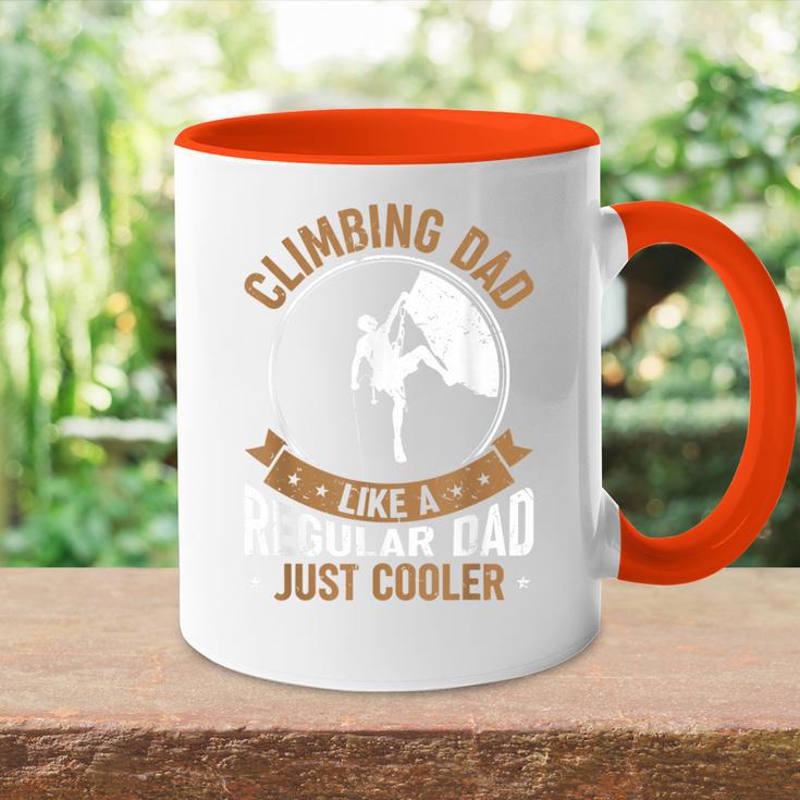 Vintage Climbing Dad Bouldering Climber Rock Climbing Dad Tasse Zweifarbig