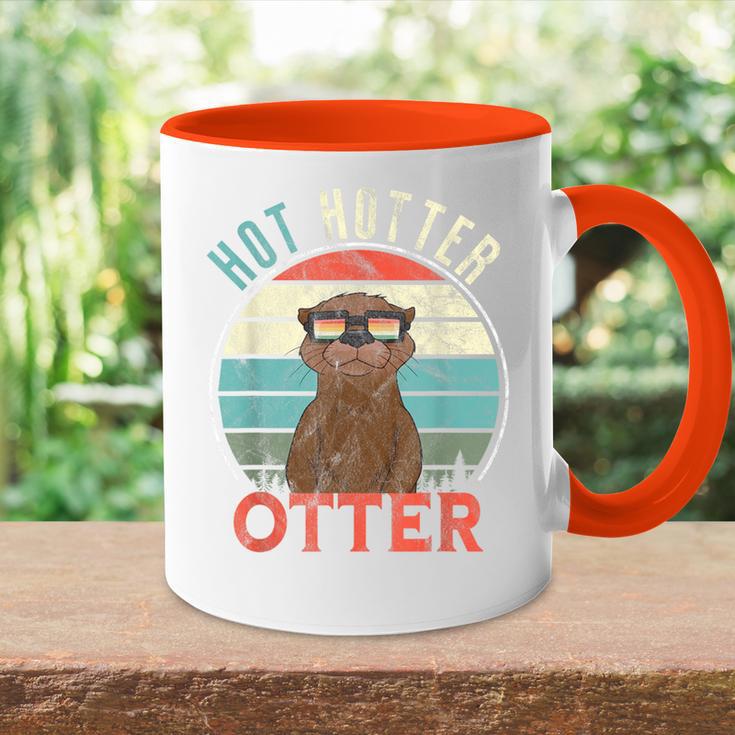 Vintage Hot Hotter Otter Retro Otterliebe Tasse Zweifarbig