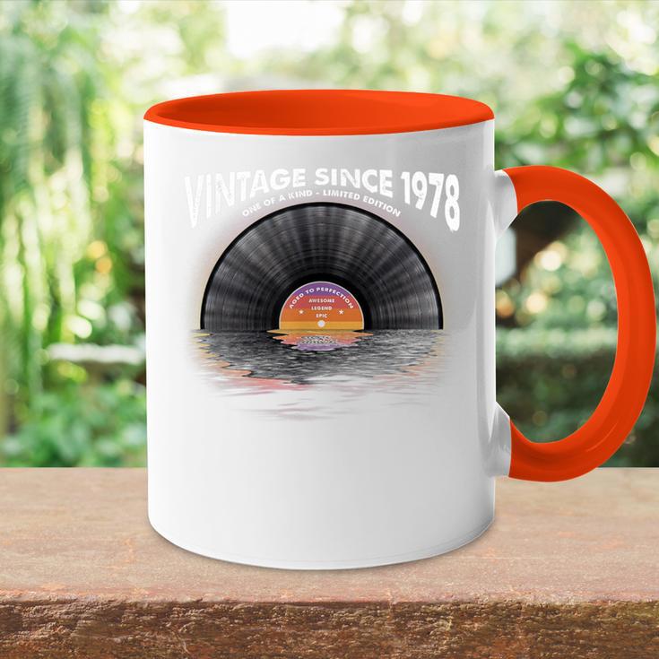 Vintage Seit 1978 Retro-Disco-Musikinyl-Lp-Schallplatte Tasse Zweifarbig