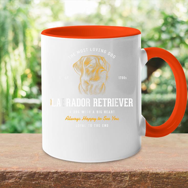 Vintage Style Retro Labrador Retriever Tasse Zweifarbig