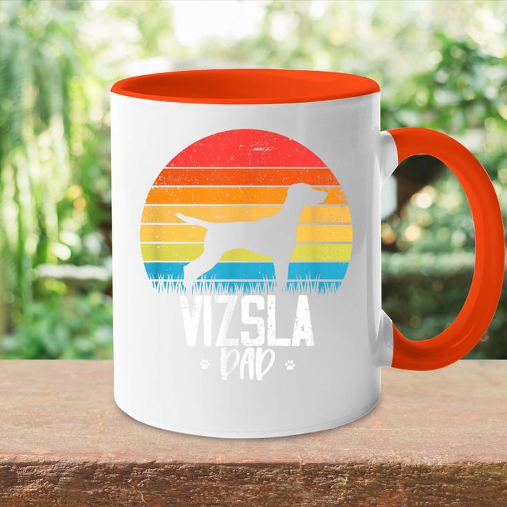 Vizsla Hund Papa Papa Für Eltern Tasse Zweifarbig