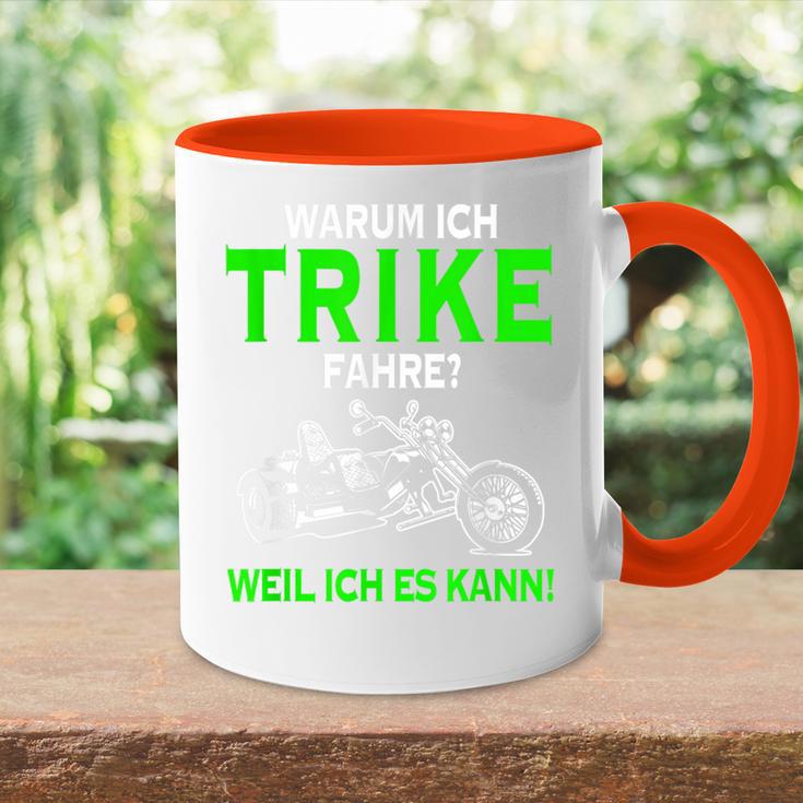 Warum Ich Trike Fahre Weil Ich Es Kann Tricycle Tasse Zweifarbig