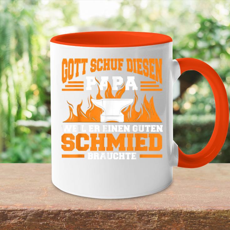 Weapon Schmied Papa Schmiedekunst Forging Hammer Tasse Zweifarbig