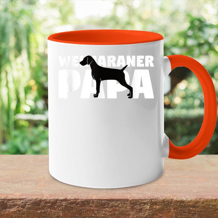 Weimaraner Geschenk Für Hund Papa Weimaraner Papa Tasse Zweifarbig