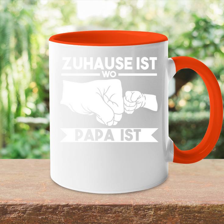 Zuhause Ist Wo Papa Ist Tasse Zweifarbig