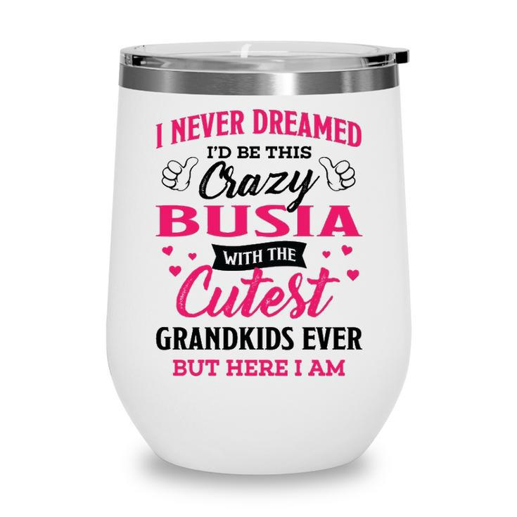 Busia Grandma Gift   I Never Dreamed I’D Be This Crazy Busia Wine Tumbler