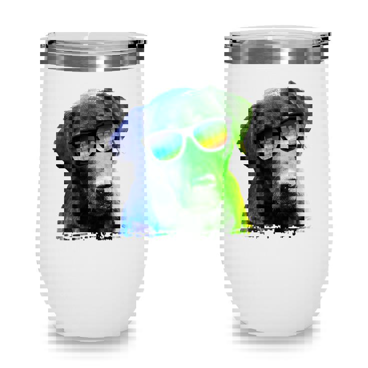 Colorful Dog Retriever Labrador Pet Lovers Gift Wine Tumbler