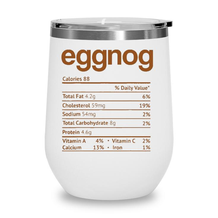 Eggnog Nutrition Facts Funny Thanksgiving Christmas Food Wine Tumbler