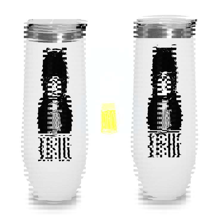 Funny Oktoberfest Design Bier Beer Bear Hug German Party  Wine Tumbler