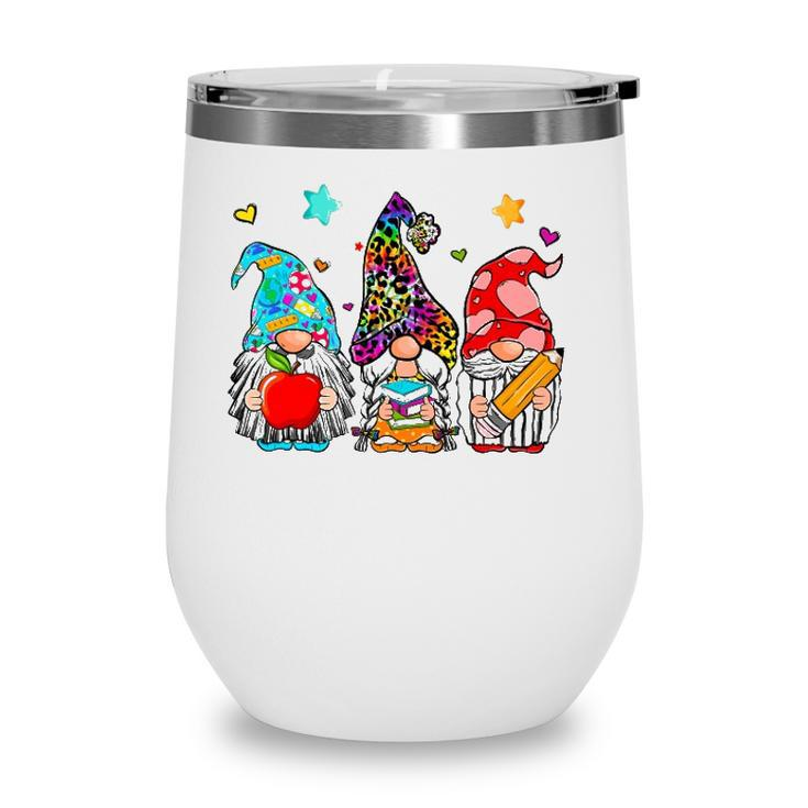 Gnome Back To School Teacher Student First Day Class Of 2021 Ver2 Wine Tumbler