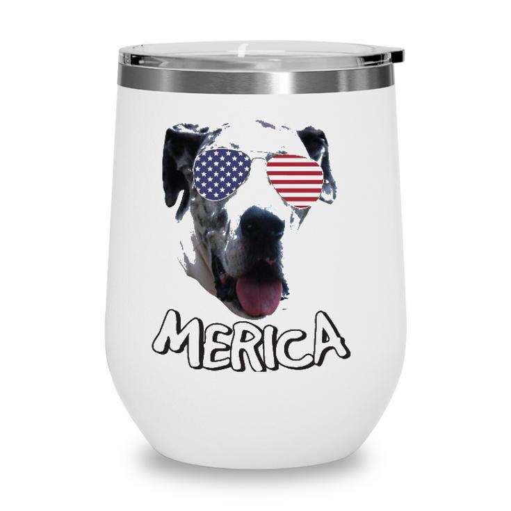 Great Dane Independence Day 4Th Of July Wine Tumbler