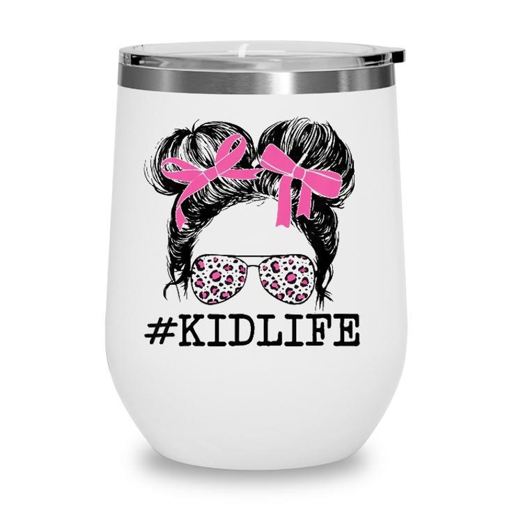 Kids The Mom And Daughter Costume Family Matching Kids Gift Wine Tumbler