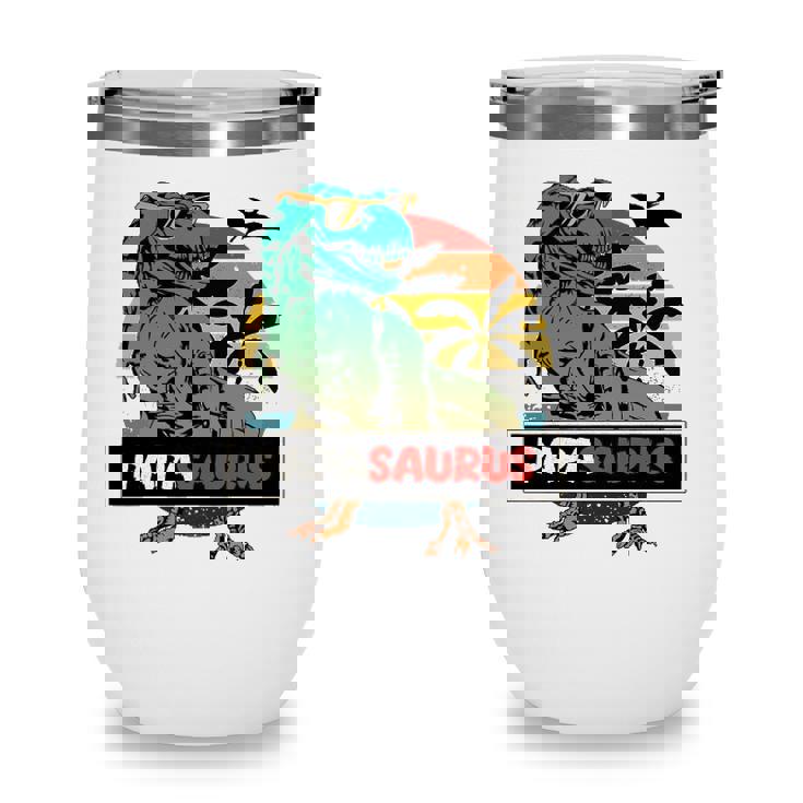 Mens Matching Family Papasaurusrex Fathers Day - Grandpa Dad Wine Tumbler