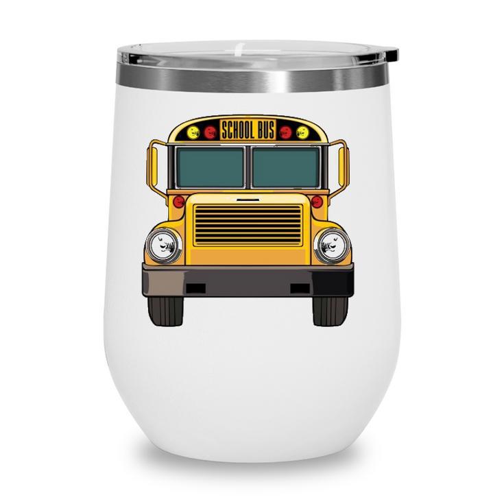 School Bus Driver Mechanic Road Vehicle Halloween Costume Wine Tumbler