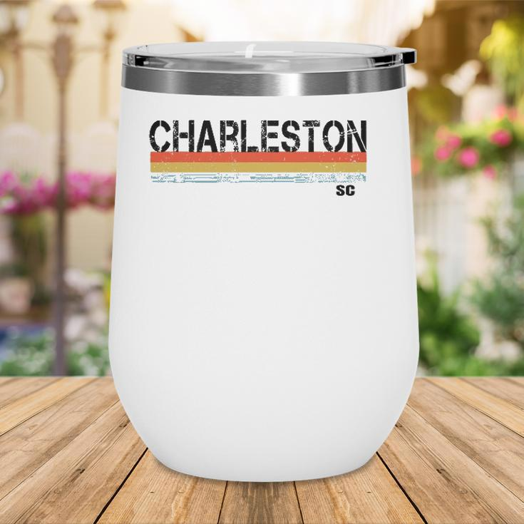 Charleston Vintage Retro Stripes Wine Tumbler