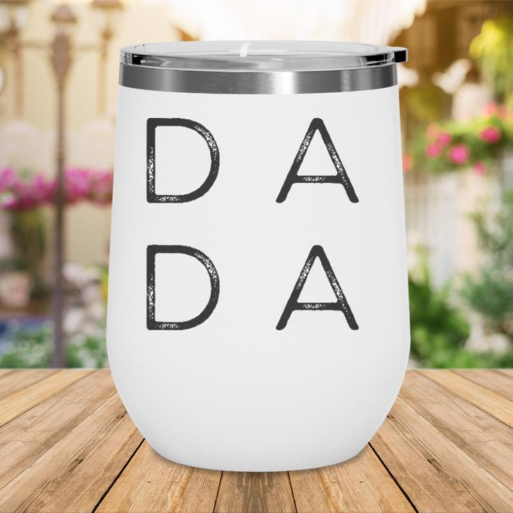Distressed Dada Fathers Day For New Dad Him Grandpa Papa Wine Tumbler