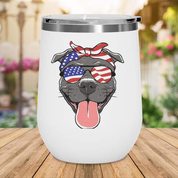 Fourth Of July Dog Lovers Patriotic Pup For Men Women Kids Wine Tumbler