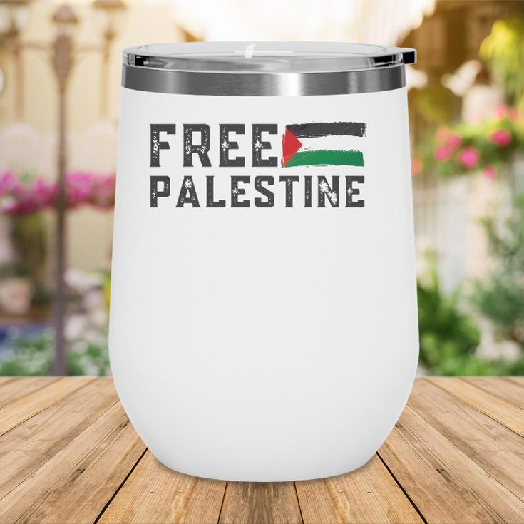 Free Palestine Flag Arabic Gaza Wine Tumbler