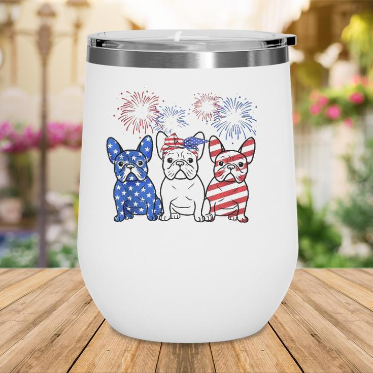 French Bulldog American Flag 4Th Of July Independence Days Wine Tumbler